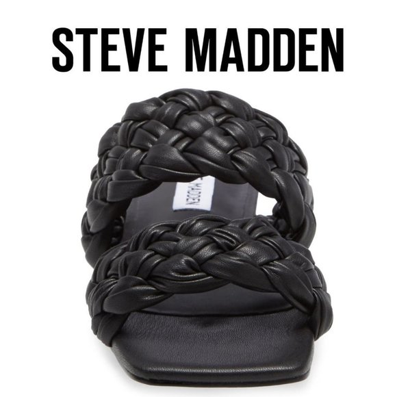 New Steve Madden Merrin Woven Sandal, Size 6.5, 8 and 8.5 - Black - Picture 4 of 7